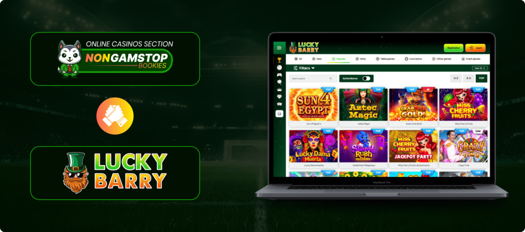 Lucky Barry Casino Banner