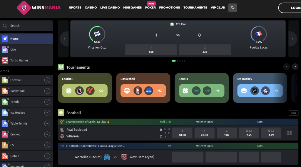 winsmania sports betting