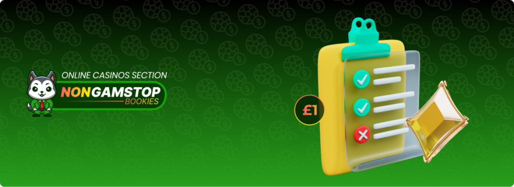 Wagering Requirements at £1 Deposit Casinos Banner